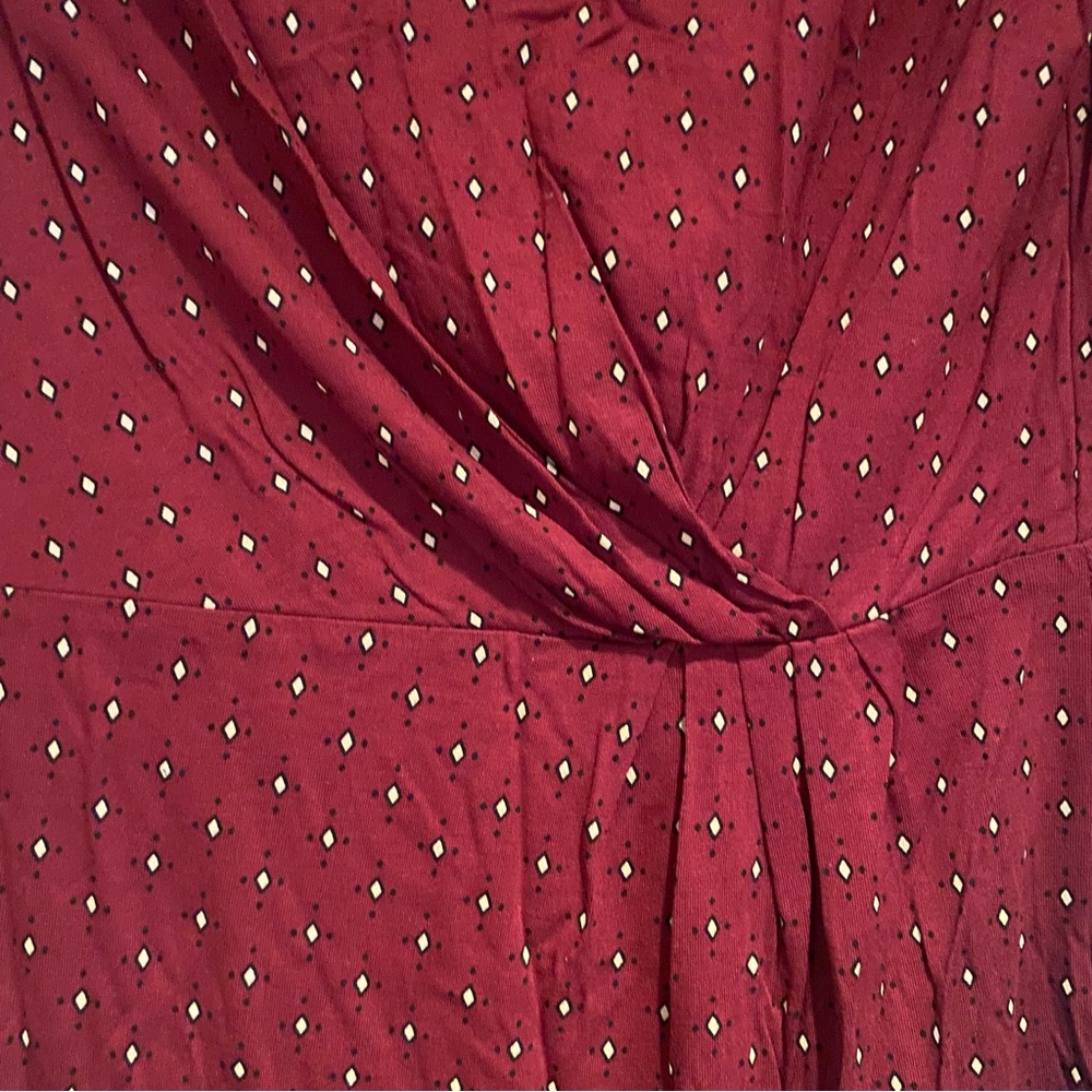 Loft Red Patterned Dress - Picture 2 of 5